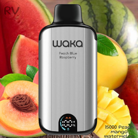 Waka 15K Puffs Platinum Flavor - Peach Mango Watermelon