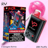 V-PLAY Strawberry Blowpop 20K Puffs + 3 Juegos Retro