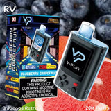 V-PLAY Blueberry Grapefruit 20K Puffs + 3 Juegos Retro